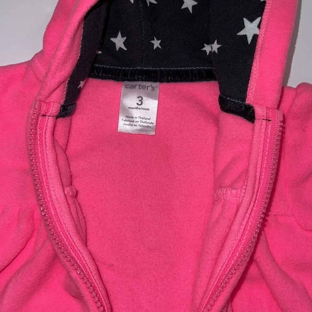 PINK CARTER’S HOODED SWEATSHIRT 3 MONTHS GIRLS
